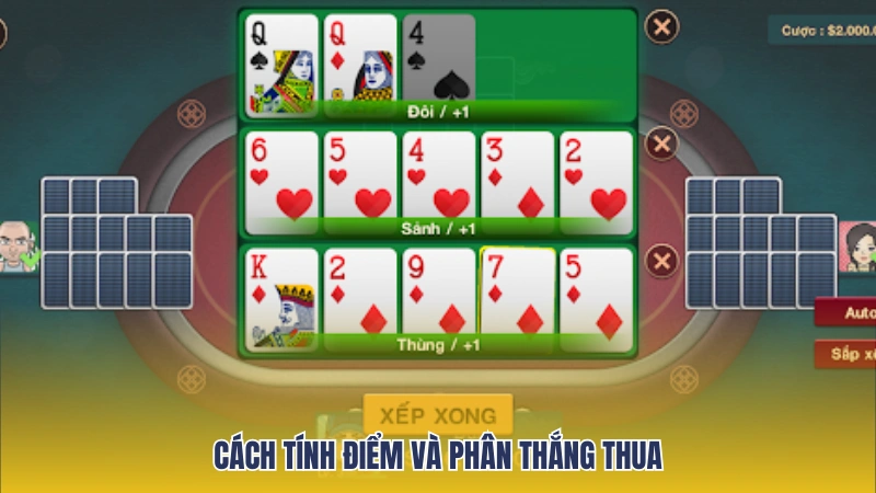 Cách tính điểm và phân thắng thua trong game đánh bài mậu binh