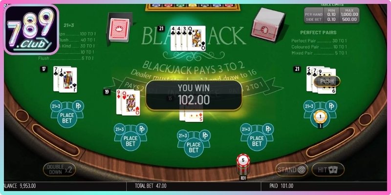 Quy tắc tính điểm và các lựa chọn hành động trong blackjack