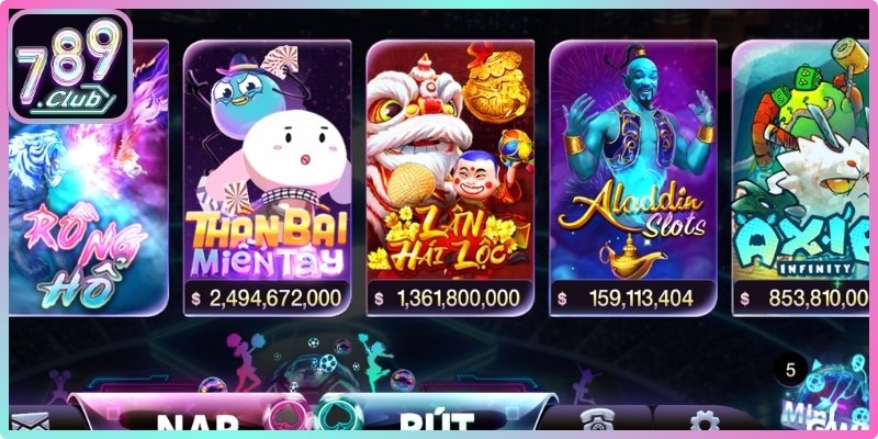 Điểm thu hút mãnh liệt từ sảnh game nổ hũ 789club thượng lưu